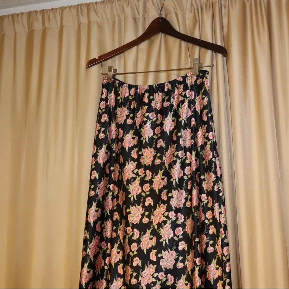 Vintage E.D. Michael’s floral silk maxi skirt